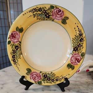 Vintage | Tabletops Unlimited French Garden 11" Dinner Plate | Hand painted RARE